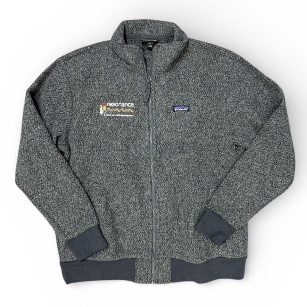 Patagonia Woolyester Fleece Jacket Men's XL Gray Full Zip Wool Blend Recycled